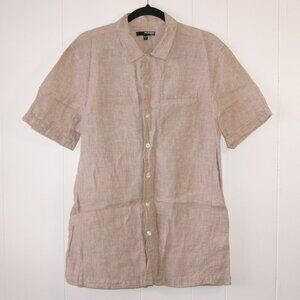 Murano || Men's Khaki Linen Shirt || Size L